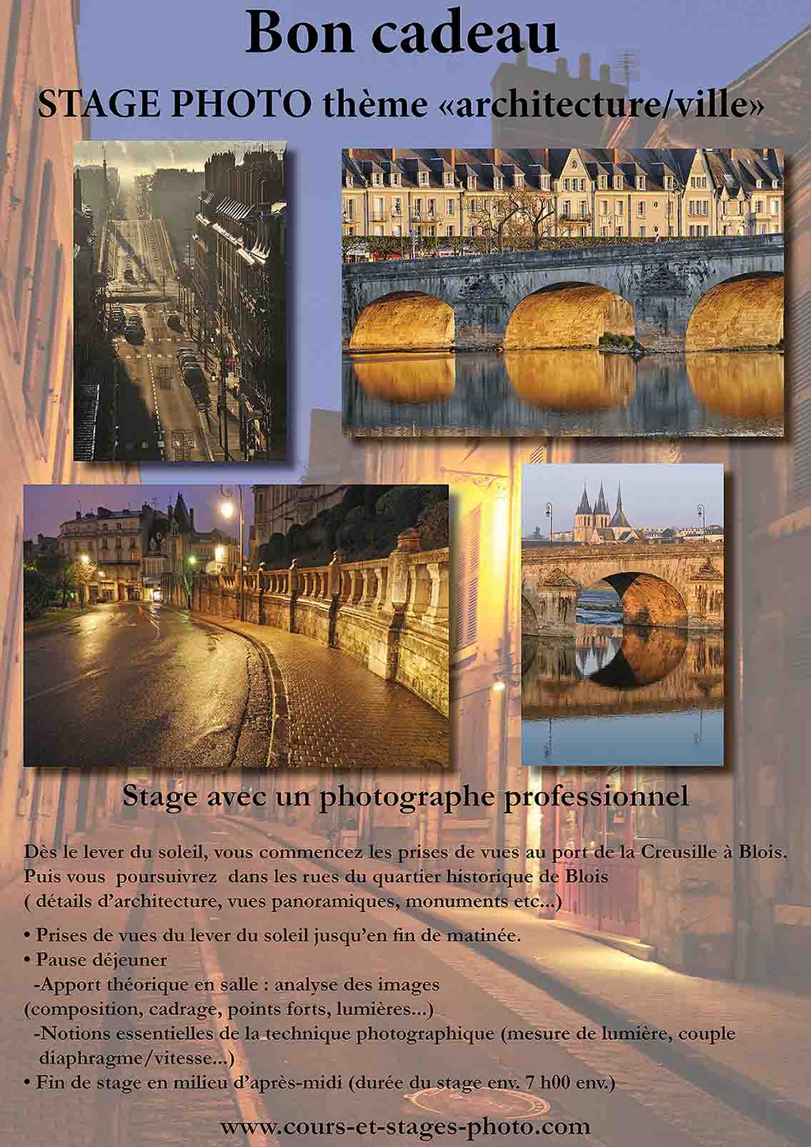 Bons cadeaux imprimables stages photo/coffret cadeau