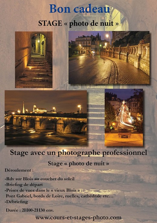 Bons cadeaux imprimables stages photo/coffret cadeau