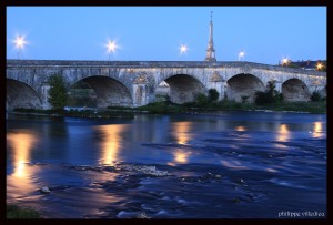 Pont Gabriel, Blois. Stage photo nuit. Cours photographie Blois