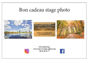 bon cadeau stage photo Haute-Loire