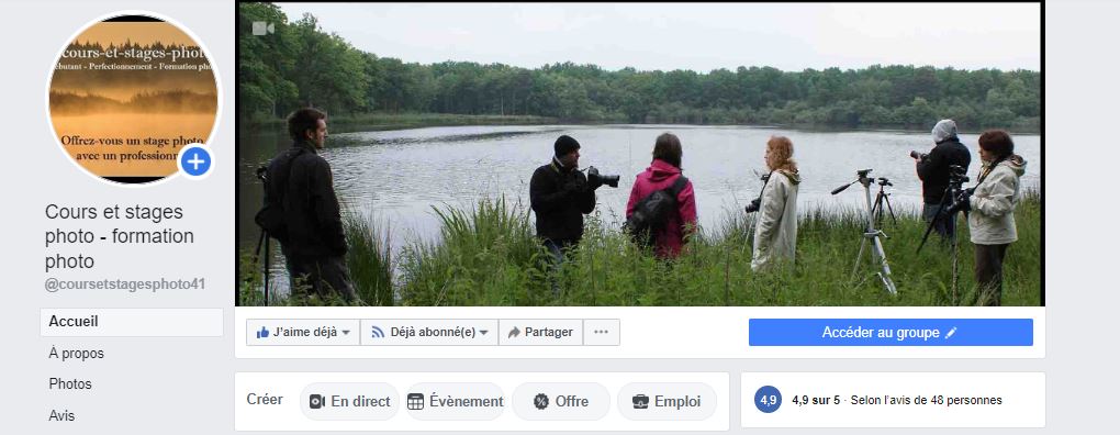 page Facebook cours-et-stages-photo